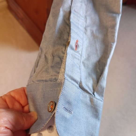 MEN'S TED BAKER  LIGHT BLUE BUTTON DOWN SHIRT SIZE 1 / XS - Picture 7 of 15